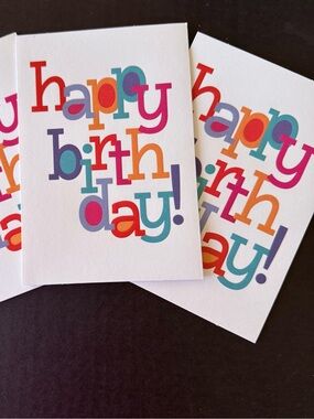 Hallmark 'Happy Birthday' Card - Multicolor - set of six w/envelopes